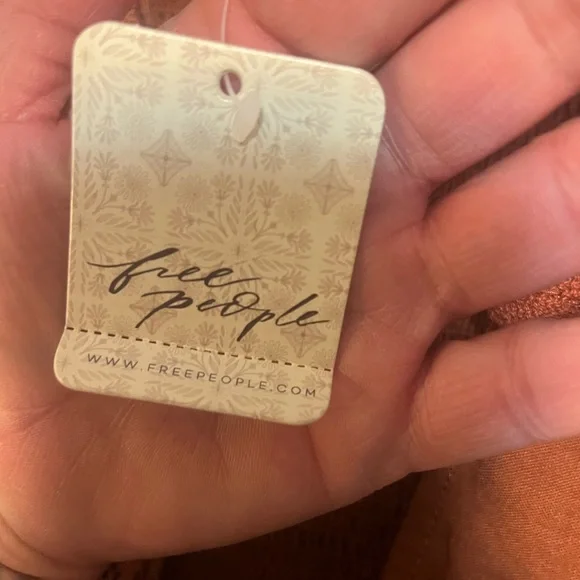 New! Free People Brown Maggie Lace Tank - Picture 7 of 9